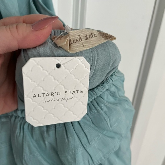 NEW Altar’d State Blue Mini Dress Size Large NWT - Picture 5 of 6